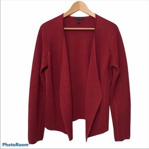 Eileen Fisher Silk Blend Open Cardigan Sweater